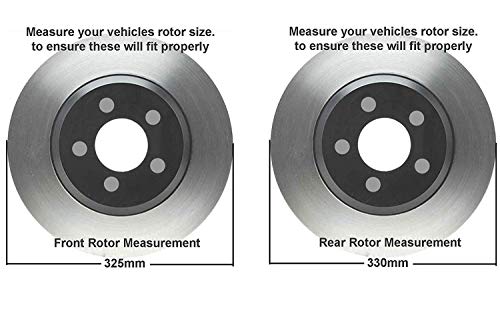 Detroit Axle - Brake Kit for Ford Explorer Flex Taurus Lincoln MKS Disc Brake Rotors Ceramic Brakes Pads w/Hardware Replacement [12.80 inch Front & 12.99 inch Rear Rotors] - Thumbnail 4