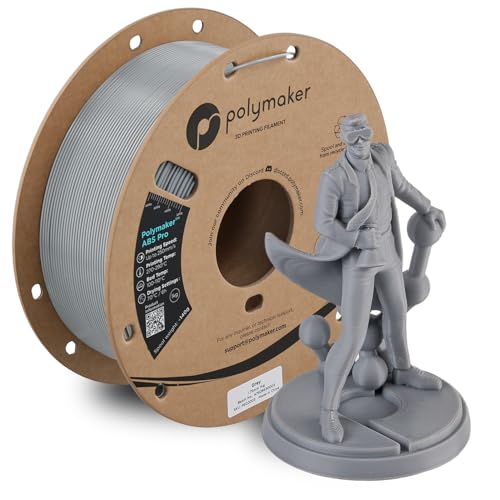 Image of Polymaker ABS Pro 3D Printer Filament 1.75mm, Grey 1kg Engineering Grade ABS with High Heat Resistance, Durable, Tough, for Functional Parts, Printer Components & Prototypes