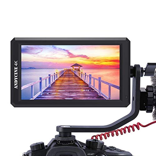 A6 Monitor da campo HDMI da 5,7 pollici 1920x1080 DC 8V Braccio girevole con uscita di alimentazione per Sony, Nikon, Canon DSLR e Gimbals