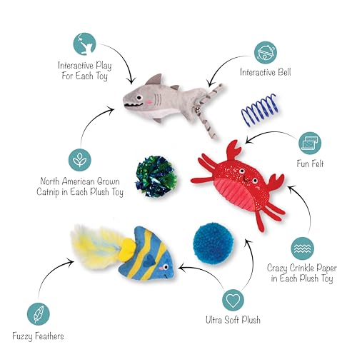Fringe Studio 6PCS Multipack Cat Toy Set "WATER YOU WAITING FOR?", Pet Shop Collection (610022), Multicolour - Image 2