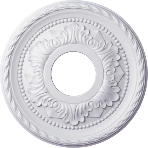 12 1/8'OD x 3 1/2'ID x 1'P Palmetto Ceiling Medallion (Fits Canopies up to 4 7/8')