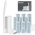 Disposable Toilet Brush with 70 Toliet Wand Refills, Toilet Brush and Holder, Wall-Mounted Toilet Bowl Wand Kit, Toilet Cleaning Supplies, 1 Pack.