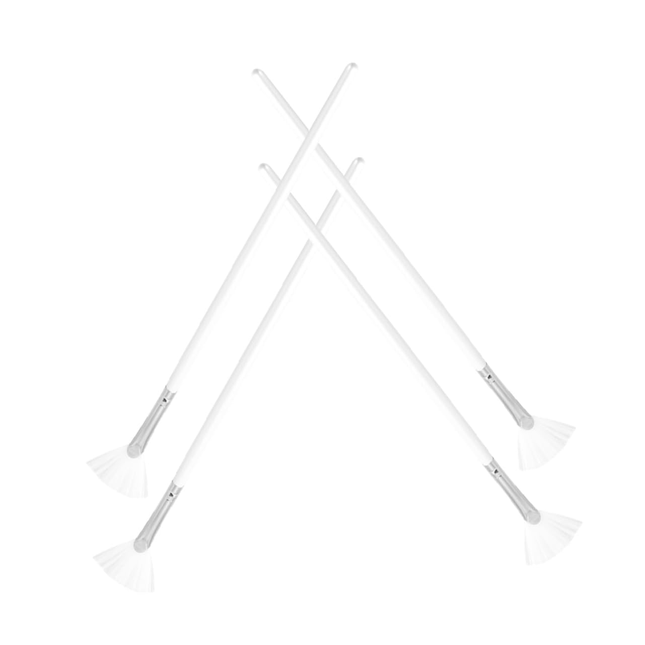 8pcs Handle Fan Brushes for Facial Masks and Creams Soft Bristles for Gentle Application for Skin Care Multi-use Cosmetic Tools for Home and Spa