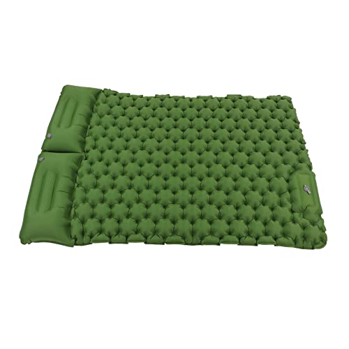 NDNCZDHC Ultralight Camping Mattress 2 Person with Pillow, Double Sleeping Pads for Backpacking, Waterproof Camping Air Mattress for Hiking(Green)