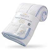 PROCAVE TopCool Qualitäts-Bettdecke für den Sommer 135x200cm, Soft-Komfort-Bettdecke, kochfeste Steppdecke, atmungsaktiv & wärmeausgleichend 100% aus Deutschland