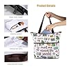 MEIKIUP Meet Me Around the World Tote Bag Retro Theme Park Inspired Reusable Grocery Bag with Zip World Tour Vacation Travel Gift (Theme Park ZF-bag-UK) #5