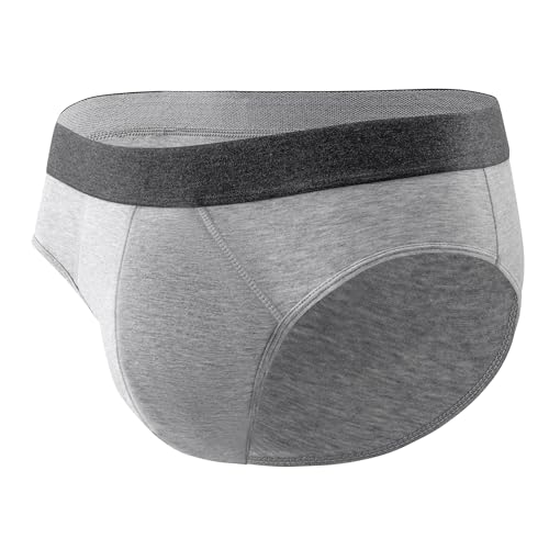 BATTEWA Menâ€™s Incontinence Underwear Washable Leak Proof Incontinence Underwear for Men Reusable Urine Absorbent Brief (X-Large,Gray)