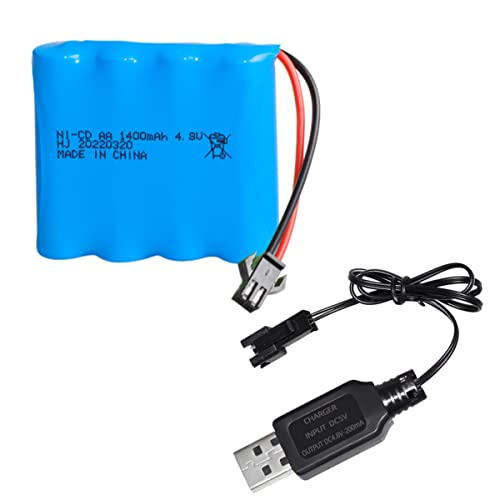 Batería de juguetes RC y coches teledirigidos pack AA de 4.8V con cargador USB doméstico