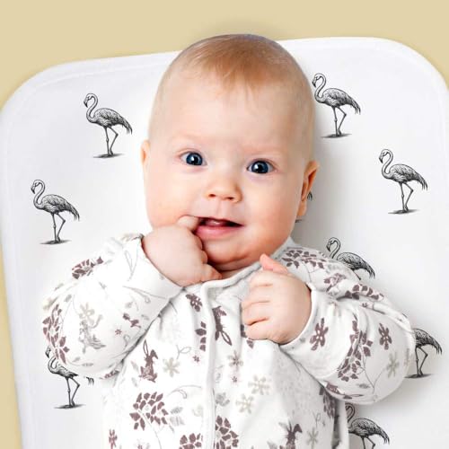 Azeeda 'Flamingo Standing' Baby Burp/Wash Cloth (BC00028826)2