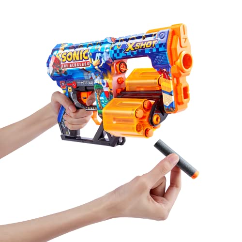 X-Shot Skins Dread Foam Dart Blaster (12 Dart) By Zuru X Sonic The Hedgehog Toy Dart Blaster For Kids, Teens, Adults #TOP4