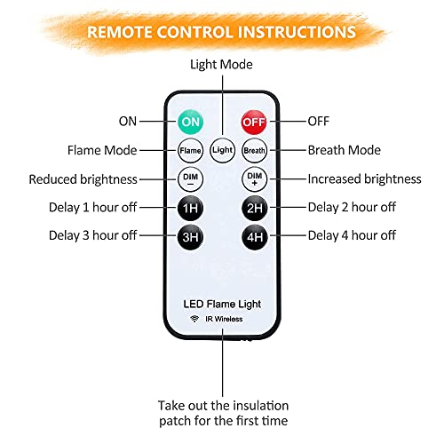 Kitmose 4X LED Flame Effect Light , USB Rechargeable 4 Modes Flickering Flame Candle Lantern with Remote Timer Gravity Sensing Effect Magnetic Base Waterproof Dimmable Outdoor Hanging Lamps Camping