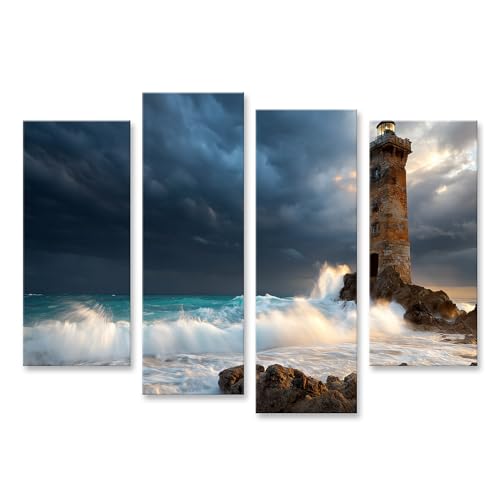 Tableau sur toile phare majestueux salon esprit aventurier édition p4