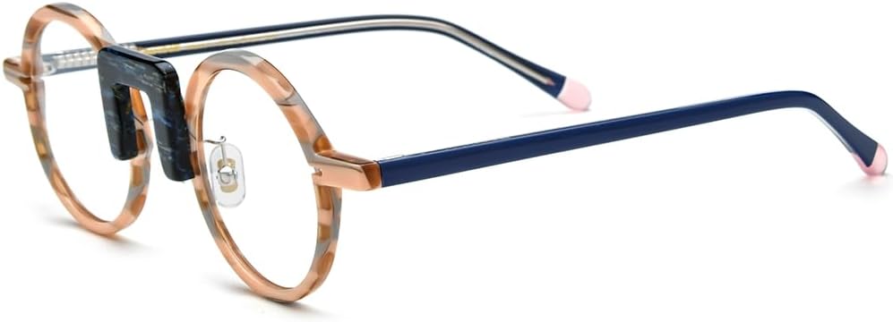 HEPIDEM Multicolor Acetate Glasses Frame Men Women Round Eyeglasses Optical Spectacles 9377 - Image 7
