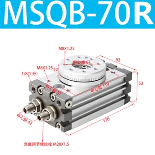 Vérin rotatif MSQB-70R pour résoudre les défauts d'alignement - 3