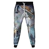 Diseño único: Pantalones de jogging con estampado 3D para hombres, impresión digital en 3D, con cintura con cordón, dos bolsillos grandes en el costado para mantener las manos calientes o llevar cosas.