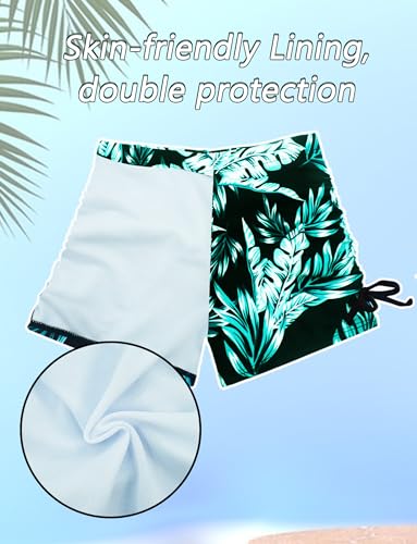 Happy Cherry Girl's Long Sleeve Two Piece Swimsuit Shorts Bathing Suit for Teenagers UPF 50+ Sun Protection Bathing Suits4