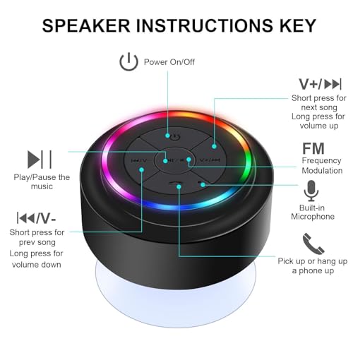 Badradio Haissky Bluetooth Lautsprecher für Dusche und Outdoor