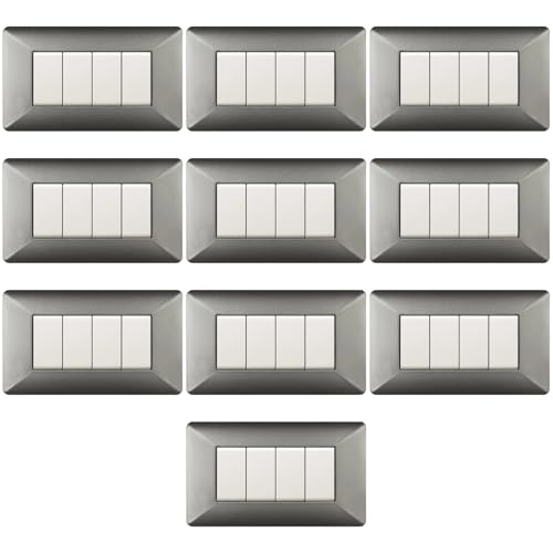 Plaques de finition compatibles BTicino Matix 4 modules gris