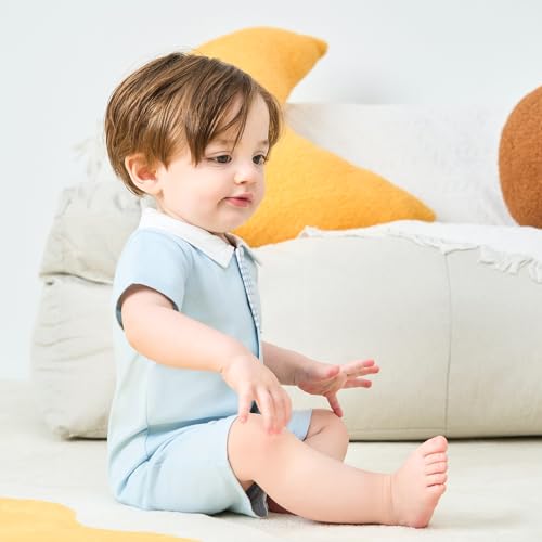 pureborn Baby Boys Girls Nautical Romper One-Piece Beach Outfit Summer Clothes 0-24 Months2