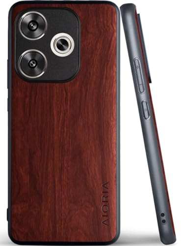 Poco F6 �P�[�X �E�b�h�p�^�[�� �X�^�C���b�V���ŏ�v�Ȍg�ѓd�b�P�[�X ���ӂ�� �ؖڕ� �ی� Poco F6 5G (Brown)