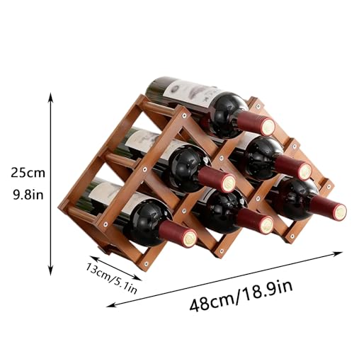 Casier à bouteilles bois grand format rangement vin compact placard cuisine - 3