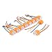 Produktbild sourcing map Auto Wecker Staffel Kabelbaum Kabel 3-Draht Ende Keramik H4 Buchse Orange 10Stk DE de