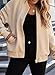 EVALESS Women's Casual Coat Bomber Jackets for Women Trendy 2025 Stand Collar Zip Up Lightweight Outwear Fall Short Jacket Outfits with Pockets Small Khaki