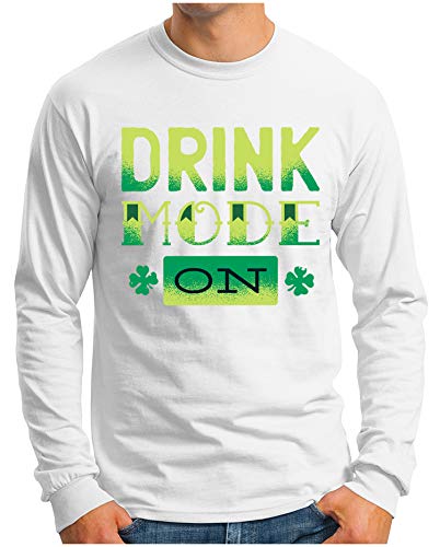 T-shirt amusant Saint Patrick OM3 en coton blanc pour vos soirées de groupes en pub