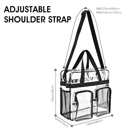 Bolsa transparente para estadios y conciertos con correa ajustable cómoda 6