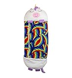 YELINQ Kinder Schlafsack mit Kissen, faltbare Aufbewahrung, 2 in 1 Cartoon Tier Schlafsack, weich und bequem, warmer Schlafsack (weiß)