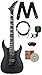 Jackson Dinky Arch Top JS32 DKA Electric Guitar - Satin Black Bundle with Cable, Tuner, Strap, Picks, and Austin Bazaar Instructional DVD