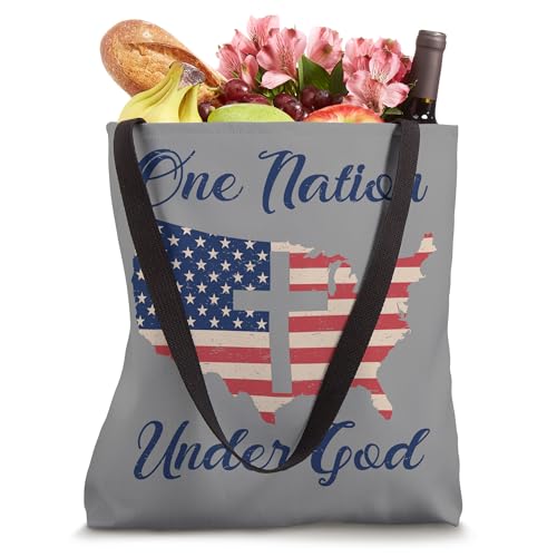 Bolsa Tote Patriótica Cristiana con Mapa de EE.UU. miniatura 4