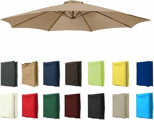 Tela de repuesto para sombrilla de 6 y 8 brazos lona impermeable contra viento y sol de patio