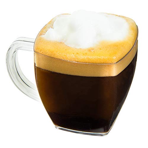(DLux 5oz Coffee Mugs 12cnt with Spoons) - DLux mini dessert cups 150ml 12cnt Expresso Coffee Mugs, perfect for dessert and appetisers.