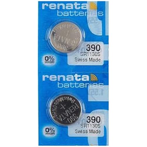 Renata 390 SR1130SW Batteries - 1.55V Silver Oxide 390 Watch Battery (2 Count)
