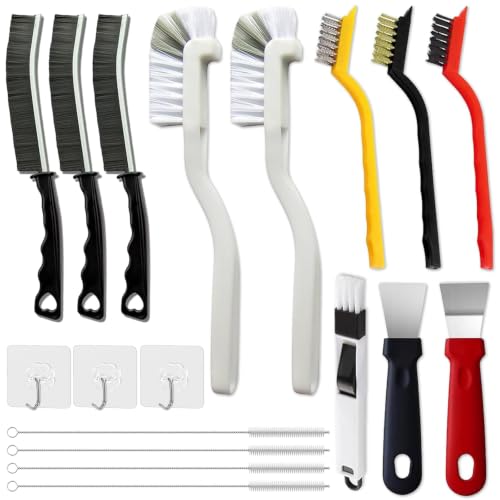 Kinesgsg 18 Piezas Cepillo Limpieza, Cepillo de Limpieza Multifuncional, Cepillos Cerdas Duras, Cepillos Limpia Juntas Suelo, para Inodoro, Baño, Hogar, Bañera, Fregadero, Hogar, Ventana