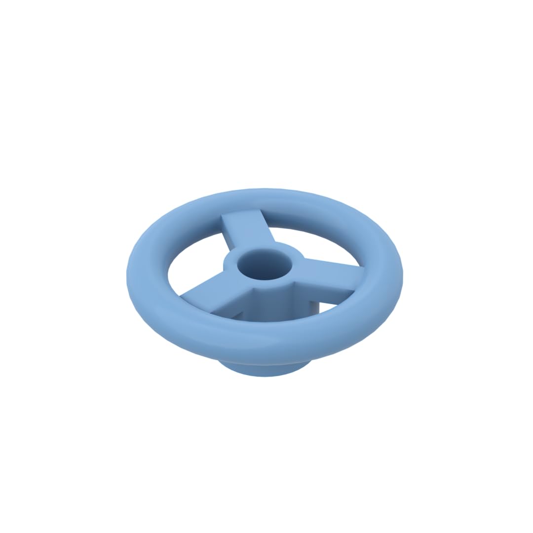 Gobricks Transportation 2X2 Small Steering Wheel 50PCS Compatible with Lego GDS-2131 Classic Bulk Toy MOC Color:Medium Blue 102