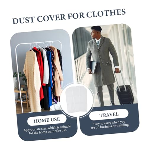 1set Garment Bags for Suit Storage Covers for Coats for Use Transparent Clothes Pouches 2pcs4