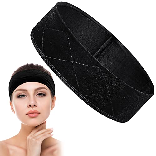 Wig Grip Headband Wig Comfort Band Elastic Velvet Wig Scarf Adjustable Non Slip Velvet Wig Grip Wig Edge Hair Band for Women Girls Hair Styling Wigs Hairline and Seamless Transition (Black)