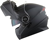 Vista 64 de 1Storm - Casco modular de cara completa para motocicleta, protector solar de doble visera: modelo Modular901, visera ahumada