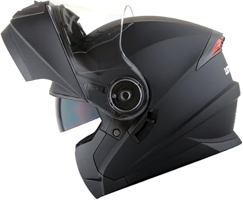 Miniatura 5 de 1Storm Nuevo Casco Modular de Cara Completa para Motocicleta con Doble Visera y Protector Solar Negro Mate
