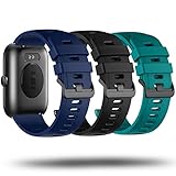 smaate Silicon Watch Band Compatible with SKG V7 1.69” smartwatch, Breathable Sport Replacement Strap for Women or Men