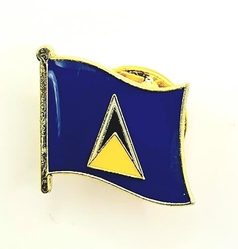 Saint Lucia St Lucia Karaiby metalowa flaga kraju przypinka odznaka