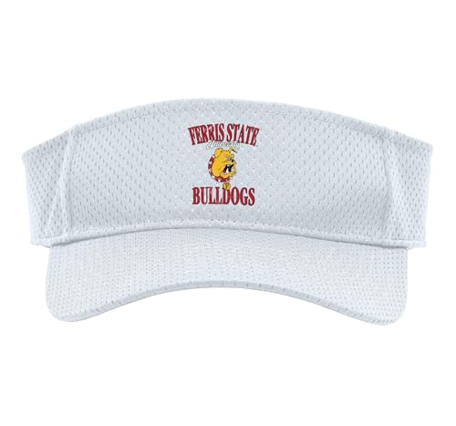 Ferris State University Bulldogs | NCAA Merch | NAFPFER05 Sport Sun Visor, Adult, One Size, White