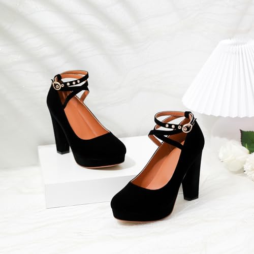 Image of Mostrin Fashion Vintage Womens Small Bowtie Platform Pumps Ladies Sexy High Heeled Shoes