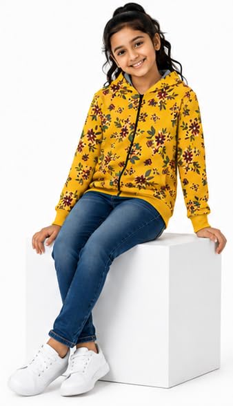 Image of T2F Girls Cotton Hooded Neck Sweatshirt