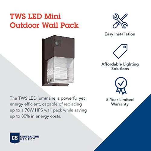 Lithonia Lighting Tws Led P1 50K Mvolt Pe Ddb M4 Outdoor Tws Led Photocell Wall Pack Light, 5000K , 120-277V, Dark Bronze, Daylight #TOP1