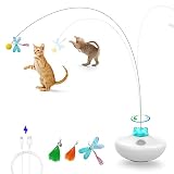 AUKL Interactive Cat Toys Cat Exercise Tumbler, Rechargeable Cat Toys for Indoor Cats Spin Butterfly