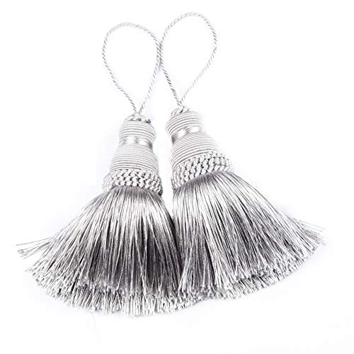 BEL AVENIR Tassels 2 Pcs Key Tassel with Loops Handmade Craft Charms