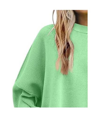 Image of SEMATOMALA Women's Oversized Plain Batwing Sweaters Fall Winter Crewneck Trendy Pullover Knit Jumper Tops
